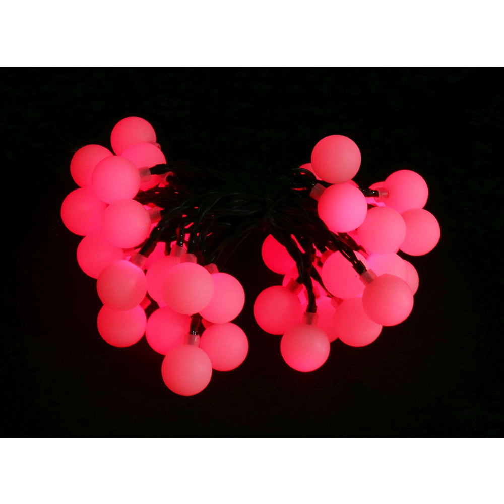 festive magic 50 red battery operated led glow ball christmas lights