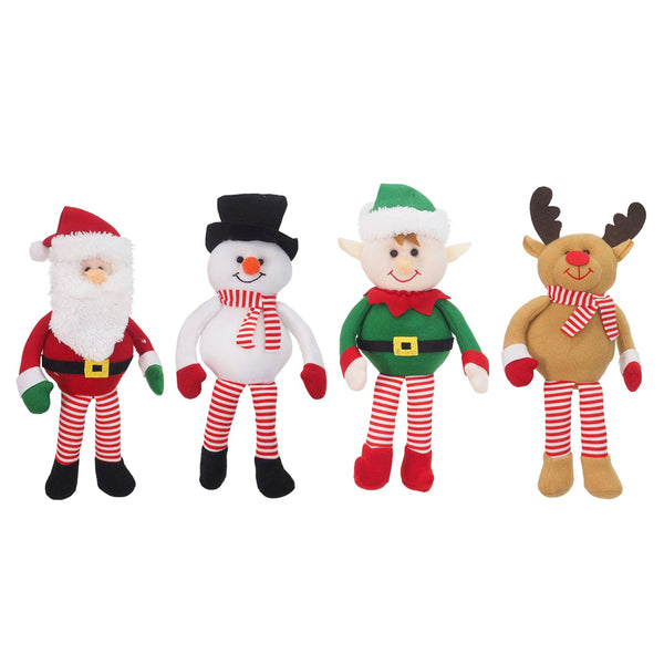 Shelf Sitting Christmas Character with Dangly Legs | Fleece, Assorted Designs