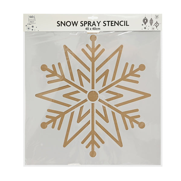 Christmas Snow Spray Stencils | 40cm, White PVC, Assorted Designs