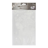 Festive Magic Flocked Christmas Window Sticker - 16 x 27cm, Assorted Designs