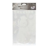 Festive Magic Flocked Christmas Window Sticker - 16 x 27cm, Assorted Designs