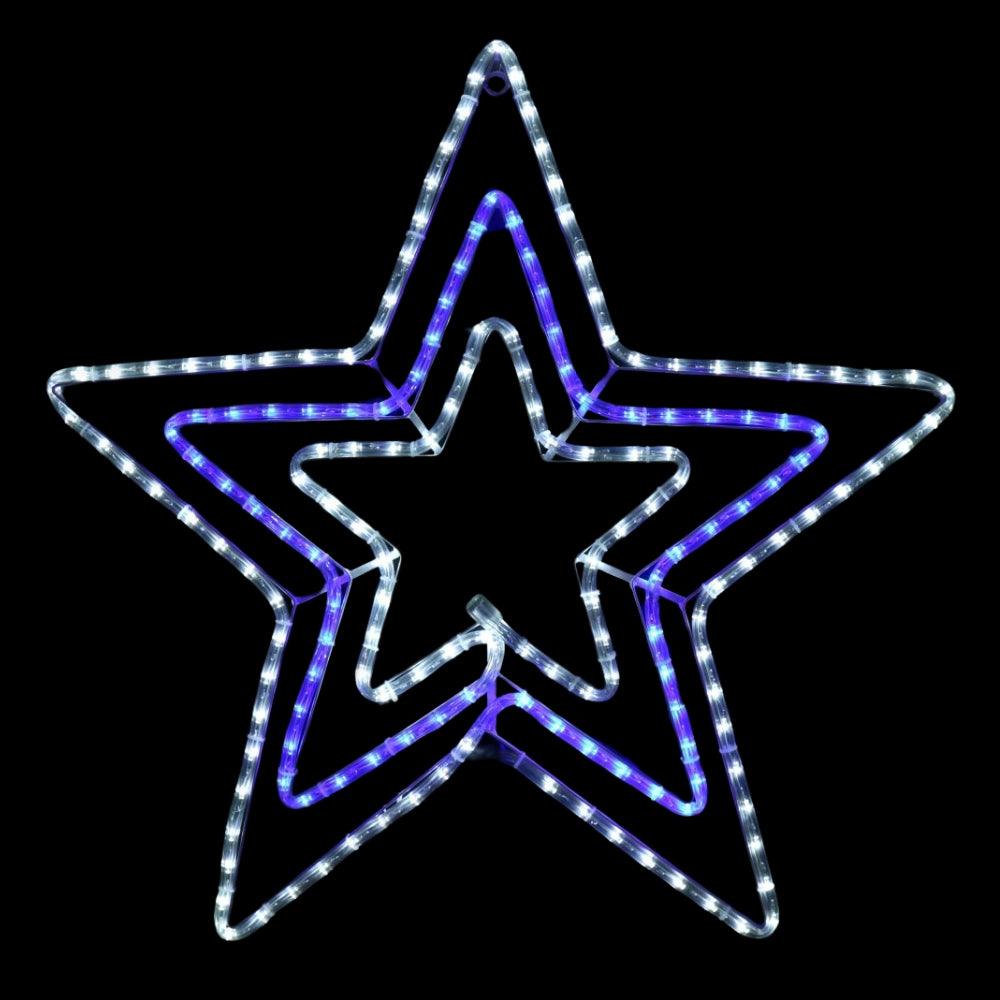 Led Ropelight 3 In 1 Star | Flash White Blue White | 65cm