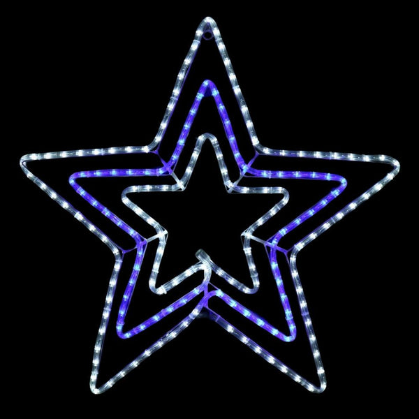 Led Ropelight 3 In 1 Star | Flash White Blue White | 65cm