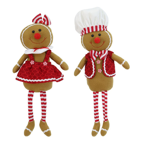 Shelf Sitting Gingerbread Man Decoration | 30cm, Assorted Designs
