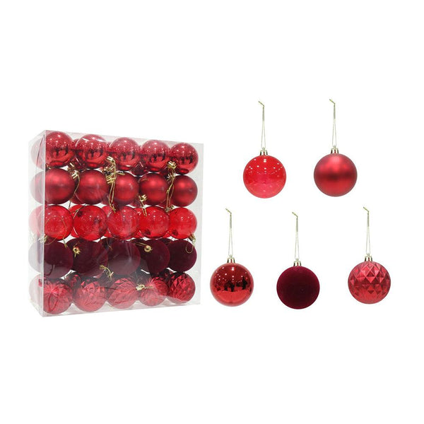 Mega Baubles Red | 60mm | Pack of 50