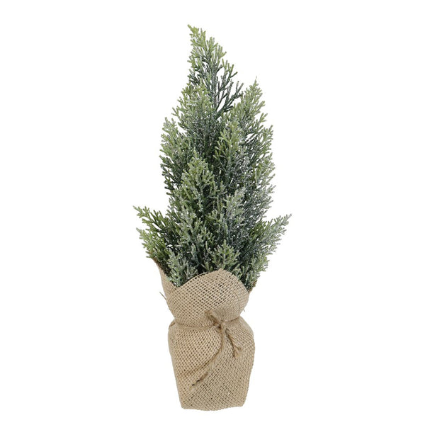 Icy Potted Tree | 40cm, Jute Base
