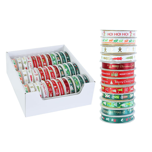 Christmas Ribbon 10mm x 2m | Assorted Designs