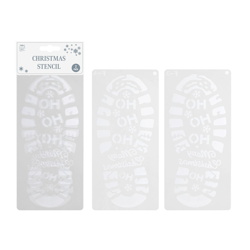 Christmas Feet Snow Stencils | Pack of 2