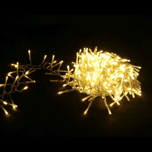 LED Cluster Lights 480 Crazy Twinkle Warm | 5m Lead Wire, 1.5cm Spacing