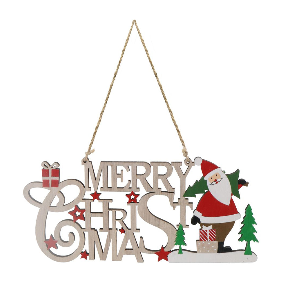 Santa Merry Christmas Plaque | 25cm