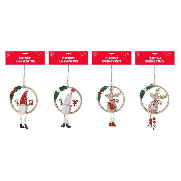 Hanging Christmas Wreath with Decorations | Assorted Designs