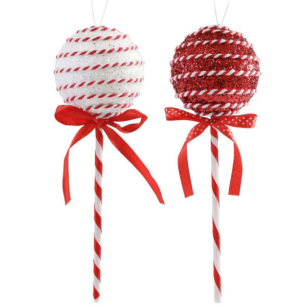 Hanging Candy Cane Lollipop | 24cm, Assorted Colours