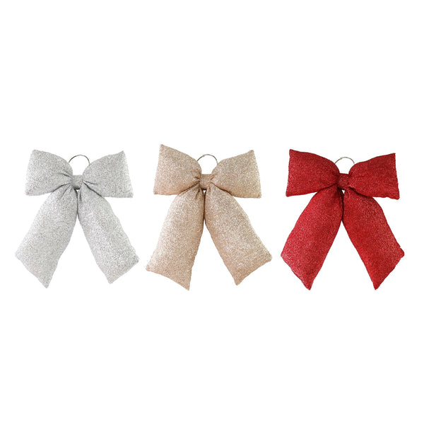 Tinsel Door Bow Bulging | 29 x 45cm, Assorted Colours