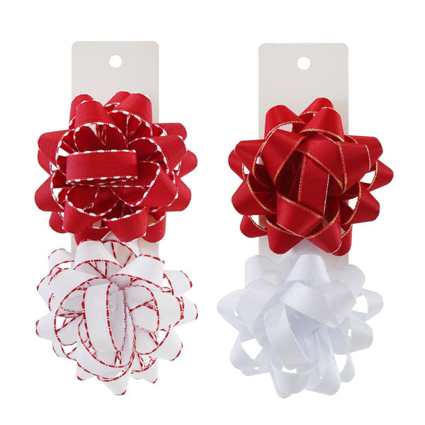 Christmas Candy Gift Bows | Pack of 2, Assorted Designs, 16 Loops