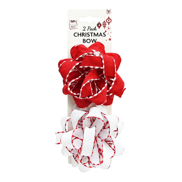 Christmas Candy Gift Bows | Pack of 2, Assorted Designs, 16 Loops