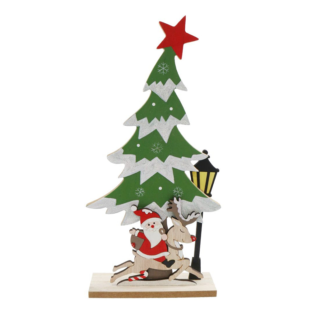 Table Deco Santa Tree | Santa on Reindeer Design