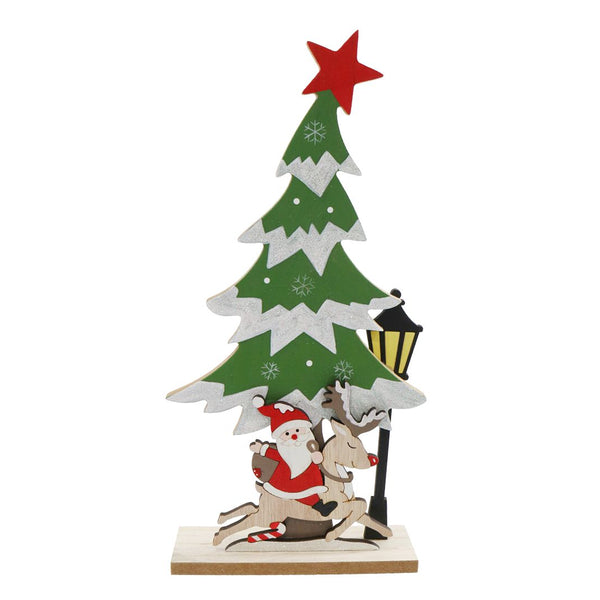 Table Deco Santa Tree | Santa on Reindeer Design