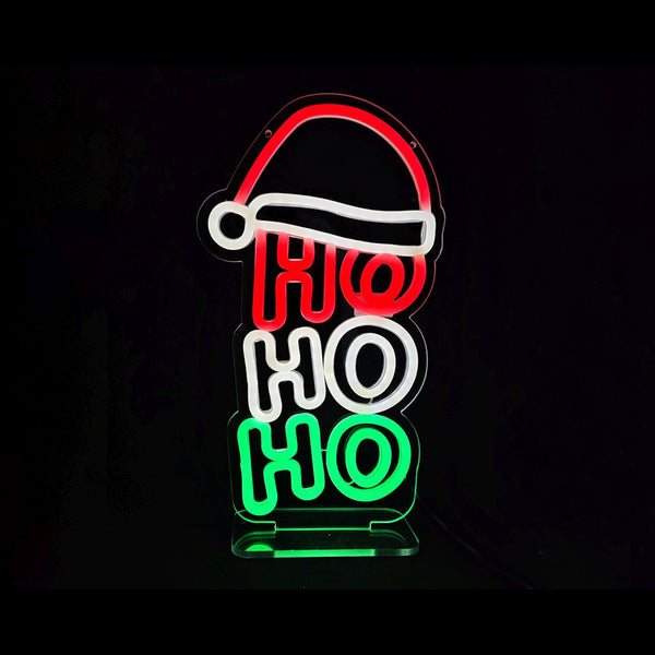 LED Neonflex Ho Ho Ho Hat | 23cm, USB with 1.8m Lead, 100 SMDs per Meter