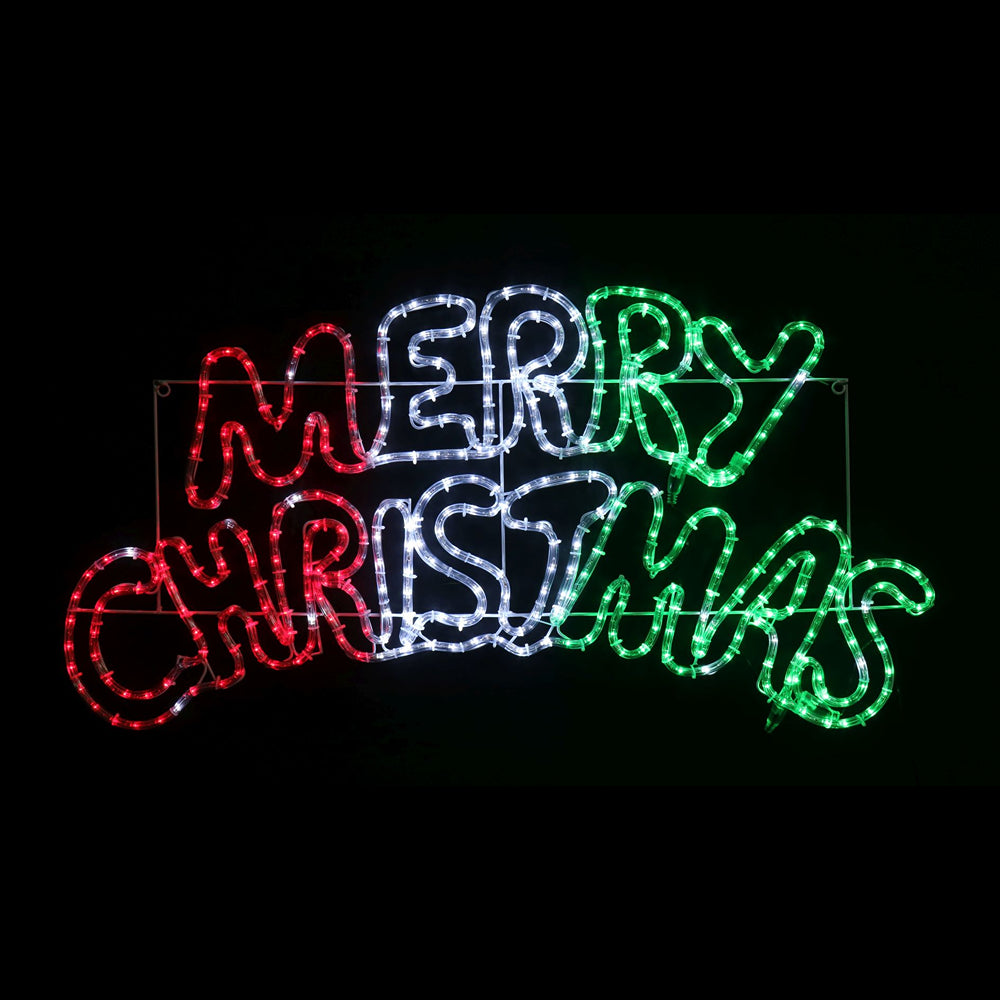 LED Ropelight Merry Christmas Sign | 100 x 50cm, 36 LEDs Per Meter, IP20