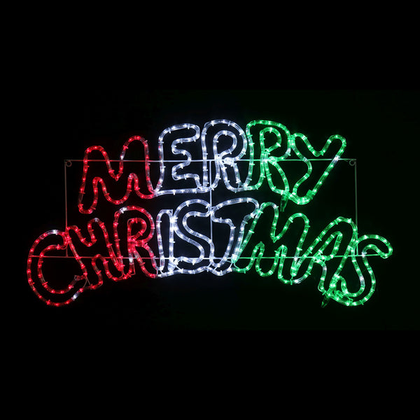 LED Ropelight Merry Christmas Sign | 100 x 50cm, 36 LEDs Per Meter, IP20