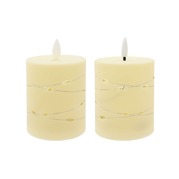 LED Micro Wire Light Candle | 8.5cm, 18 Warm White Lights, Assorted Designs