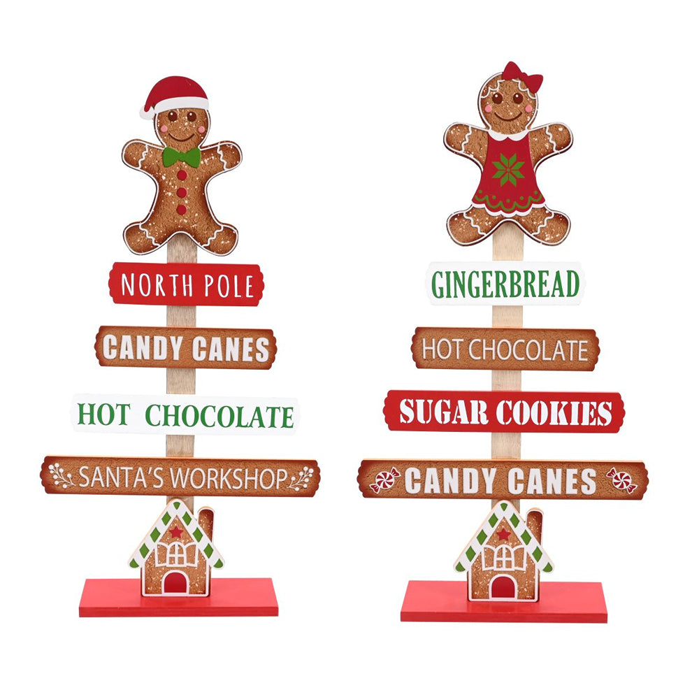 Gingerbread Table Tree Decorations | Assorted Designs