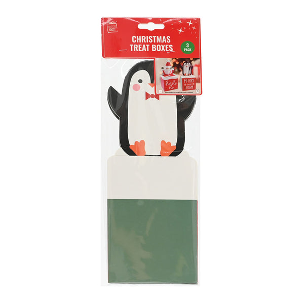 Christmas Treat Boxes | Pack of 3, Assorted Designs