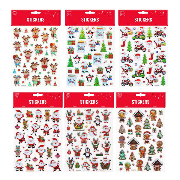 Laser Embossed Stickers | 6 Assorted Designs