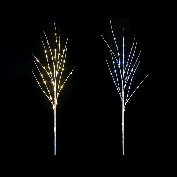 LED Birch Branch Light 80cm | 50 Pin Lights, 2 x AA Batteries, Assorted Colours