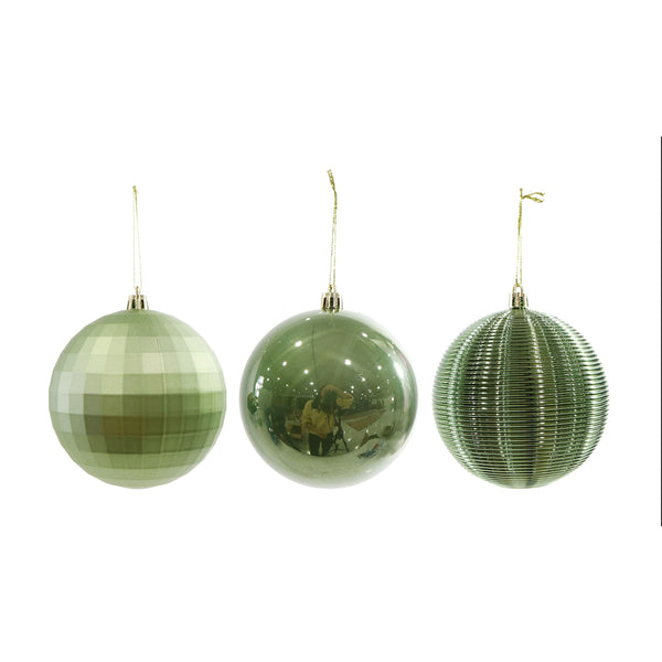 Christmas Baubles Cylinder Dark Green | 10cm, Pack of 6, Matte Finish