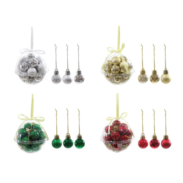 Mini Christmas Baubles 25mm | Assorted Colours, Shiny and Matte, Pack of 20