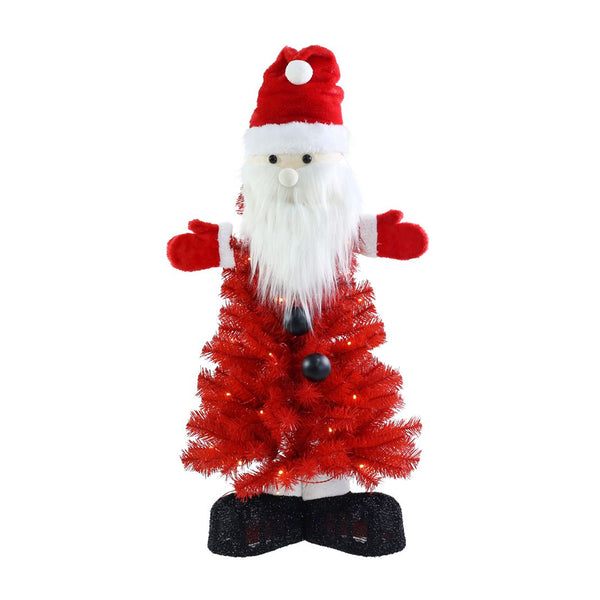 Pre-Lit Santa Tree | 90cm, 90 Warm White LEDs, 168 Red Tips