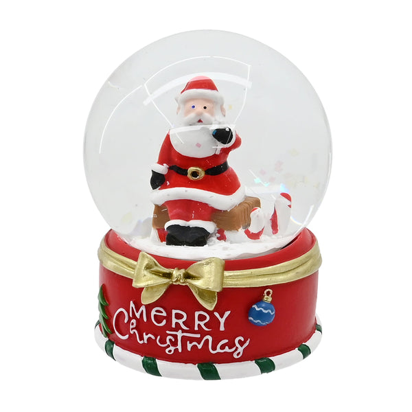 Santa Sleigh Waterball | 65mm, Assorted Designs, 3 Postures