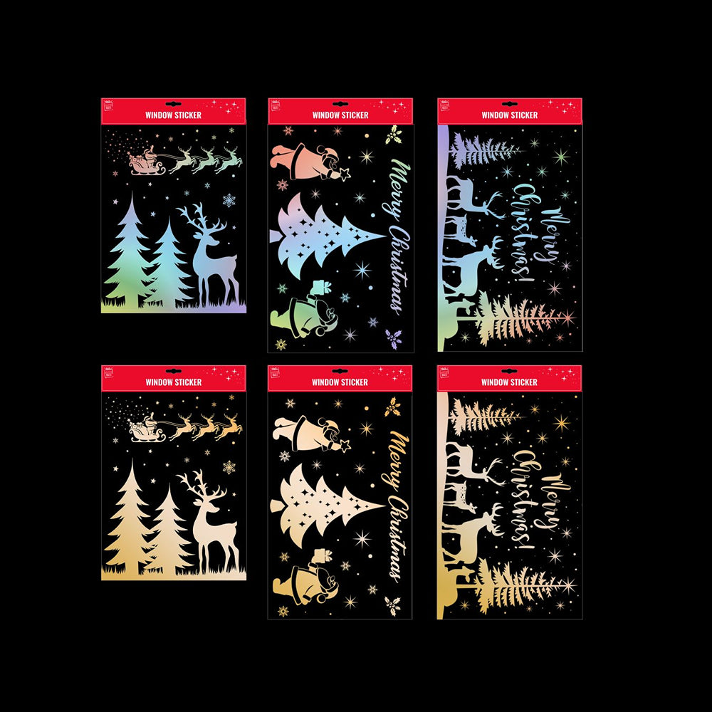 Large Christmas Window Stickers | 70cm, Assorted Designs