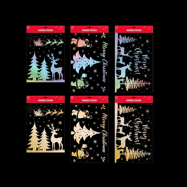 Large Christmas Window Stickers | 70cm, Assorted Designs