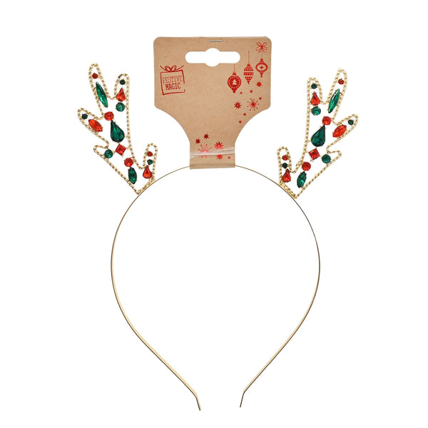 JewelLED Metal Headband | Assorted Designs, 2 Styles Antlers Tree