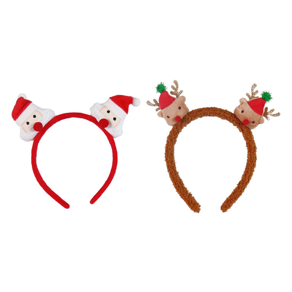 Cute Character Christmas Headband | Assorted Designs, Santa and Reindeer