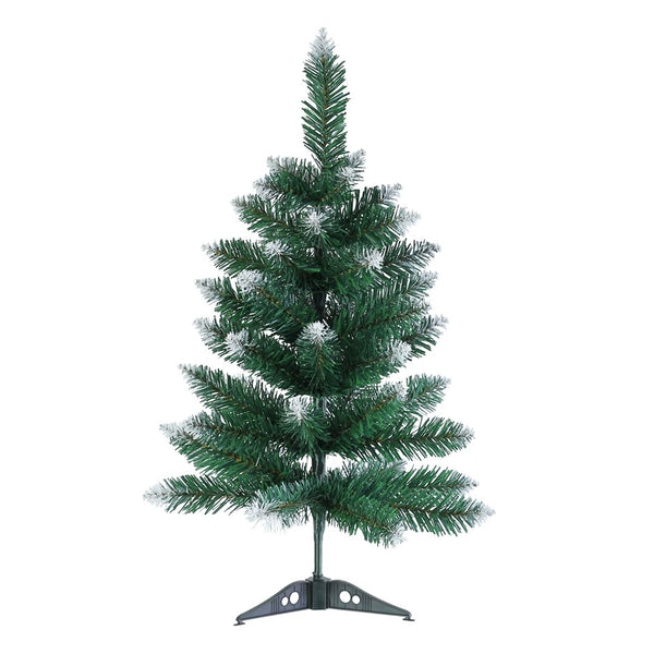 Table Deco Snowy Christmas Tree | 60cm, 50 Tips, Green Plastic Stand