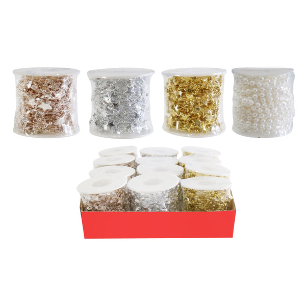 Star Bead Garland Mixed 10m | Assorted Colours, 1.3cm Stars, 3mm Beads