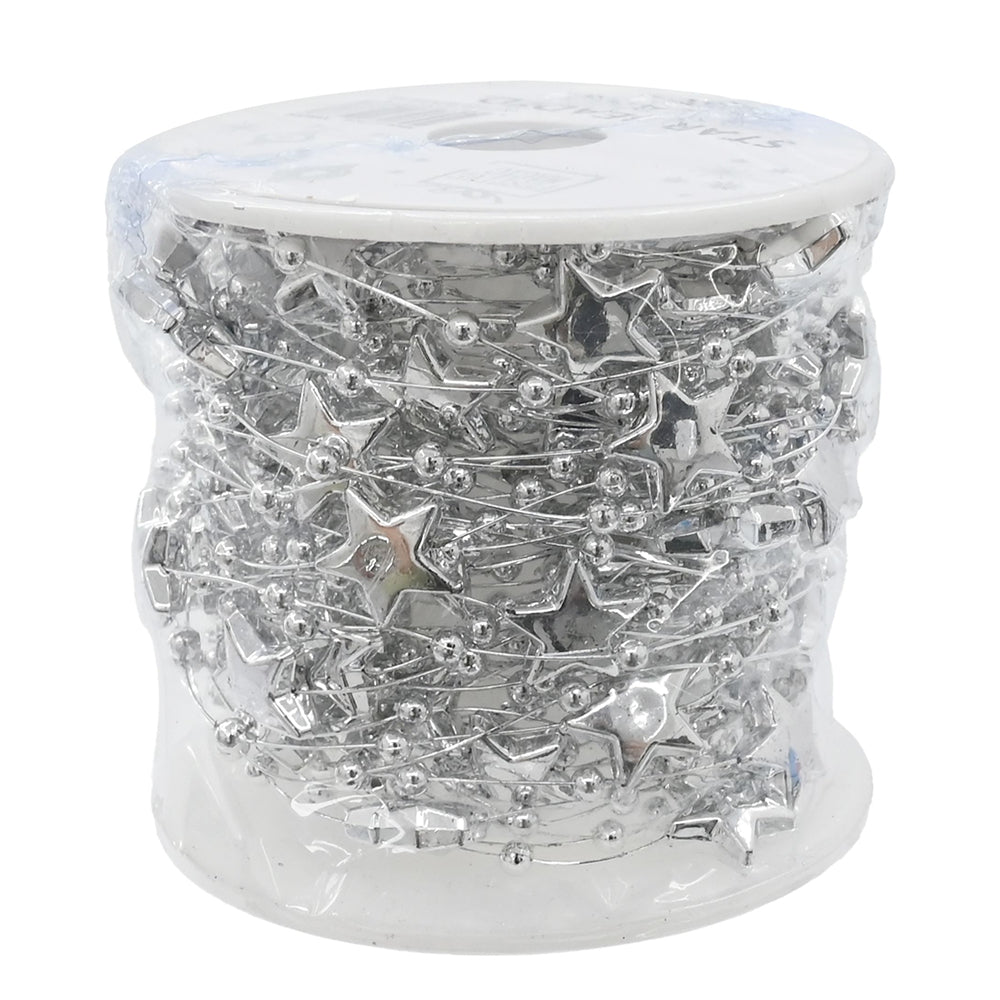Star Bead Garland Mixed 10m | Assorted Colours, 1.3cm Stars, 3mm Beads