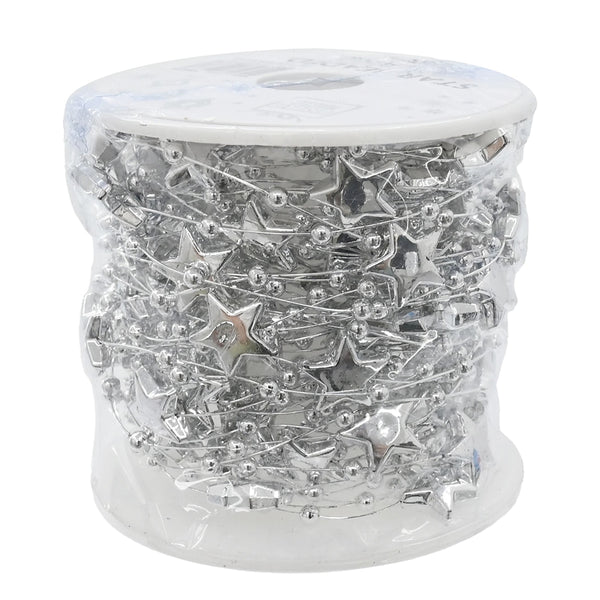 Star Bead Garland Mixed 10m | Assorted Colours, 1.3cm Stars, 3mm Beads
