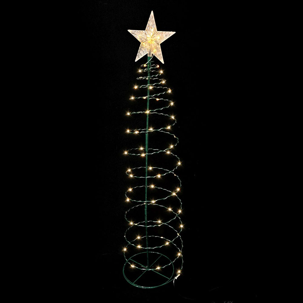Timer LED Spiral Tree Stake Light | 95cm, 70 Warm White Lights, 6 Hour Timer