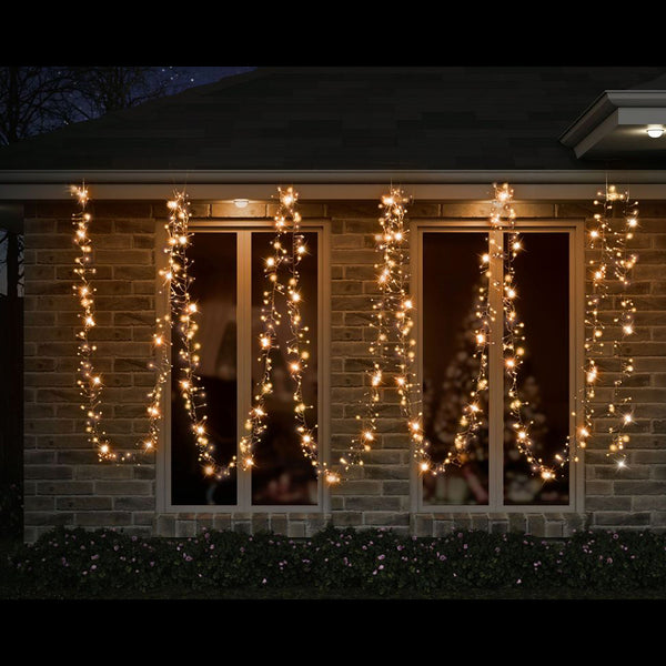 LED Cluster Lights 2000 Vintage Gold | 8 Function Controller, 8m Lead Wire