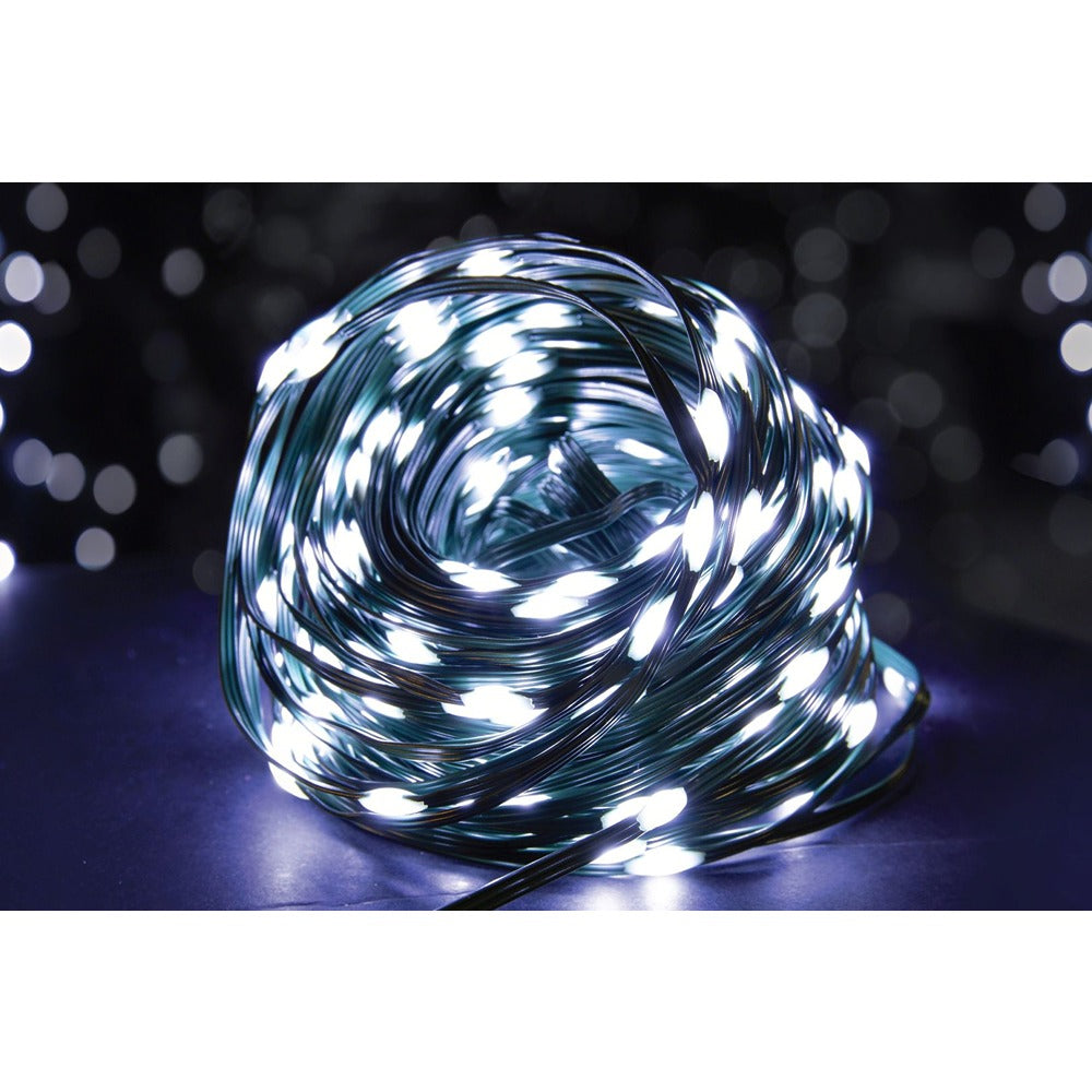 Festive Magic Flexible Micro LED String Lights - 240 Cool White, Timer