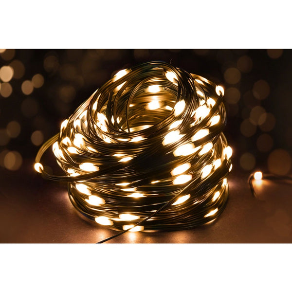Festive Magic 240 LED Flexi Christmas String Lights - Vintage Gold, Timer
