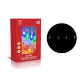 Festive Magic Multicolour Mini Lightbulb LED String Lights - Pack of 20, 1.9m