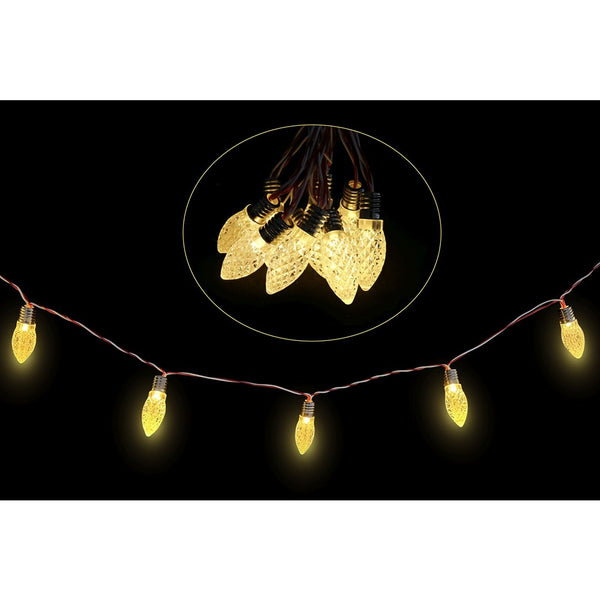 Festive Magic Warm White LED Candy Cone String Lights - Pack of 10