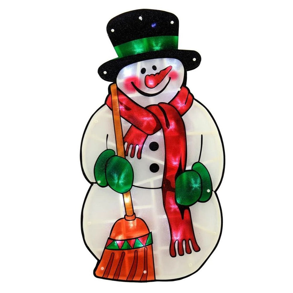 Festive Magic LED Snowman Window Silhouette Christmas Decoration - 43.5cm