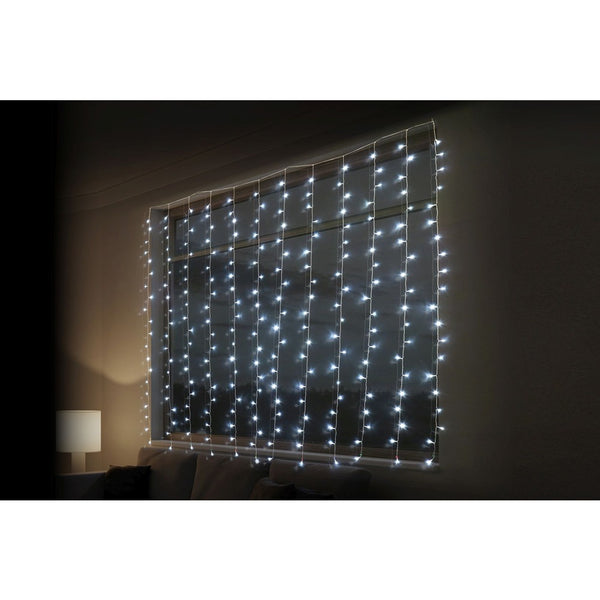 Festive Magic Cool White LED Curtain Christmas Lights - 2 x 2m