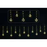 Festive Magic Snowflake and Star LED Curtain Lights - Warm White